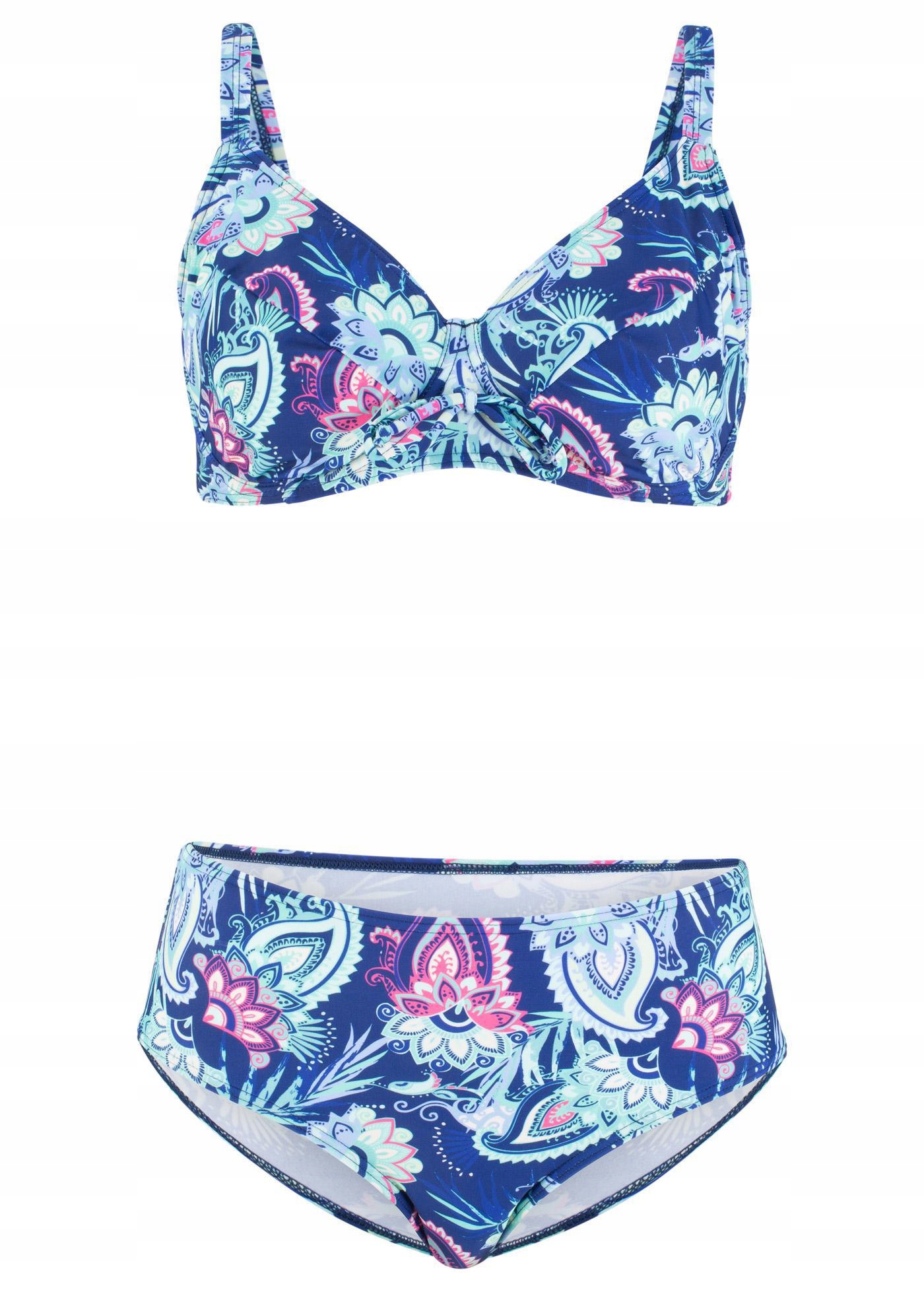 Bonprix BIKINI DWUCZĘŚCIOWE Z FISZBINAMI 90D 46