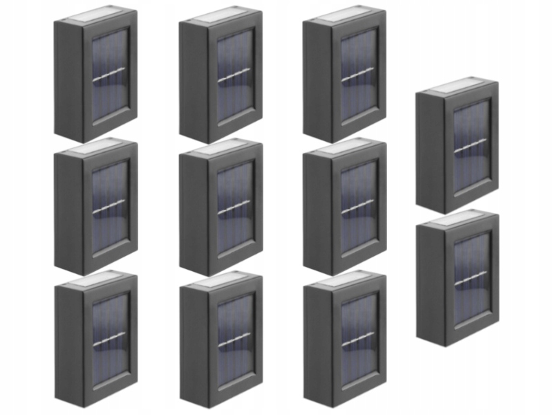 11 x Solární nástěnné svítidlo Led lampa senzor soumraku