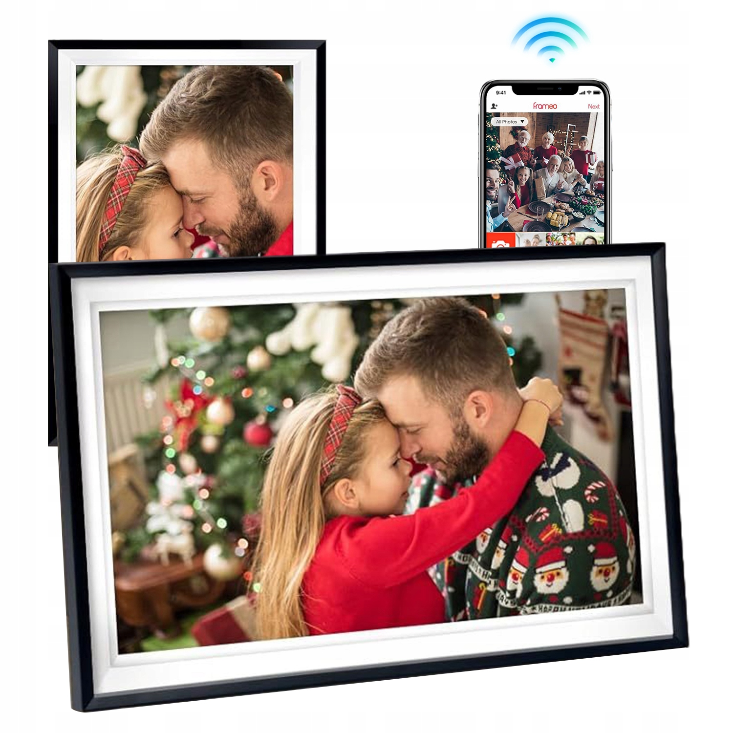 Rámeček Digitální 15.6" Na Fotografie Dotykový Fotorámeček Filmy Wifi Frameo 32GB