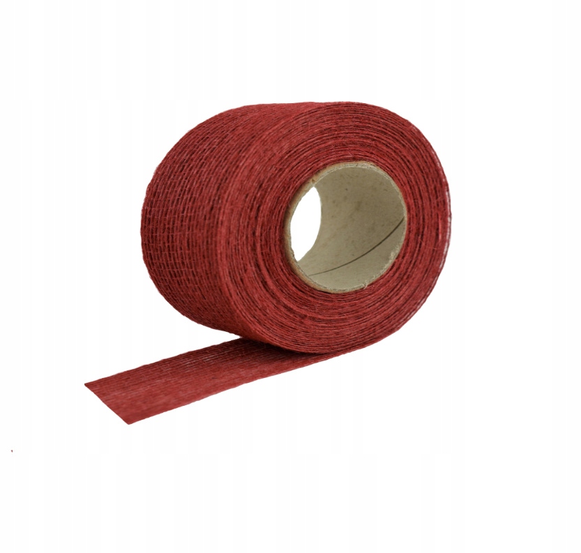 WSTĄŻKA JUTOWA 4CM CZERWONA 9mb