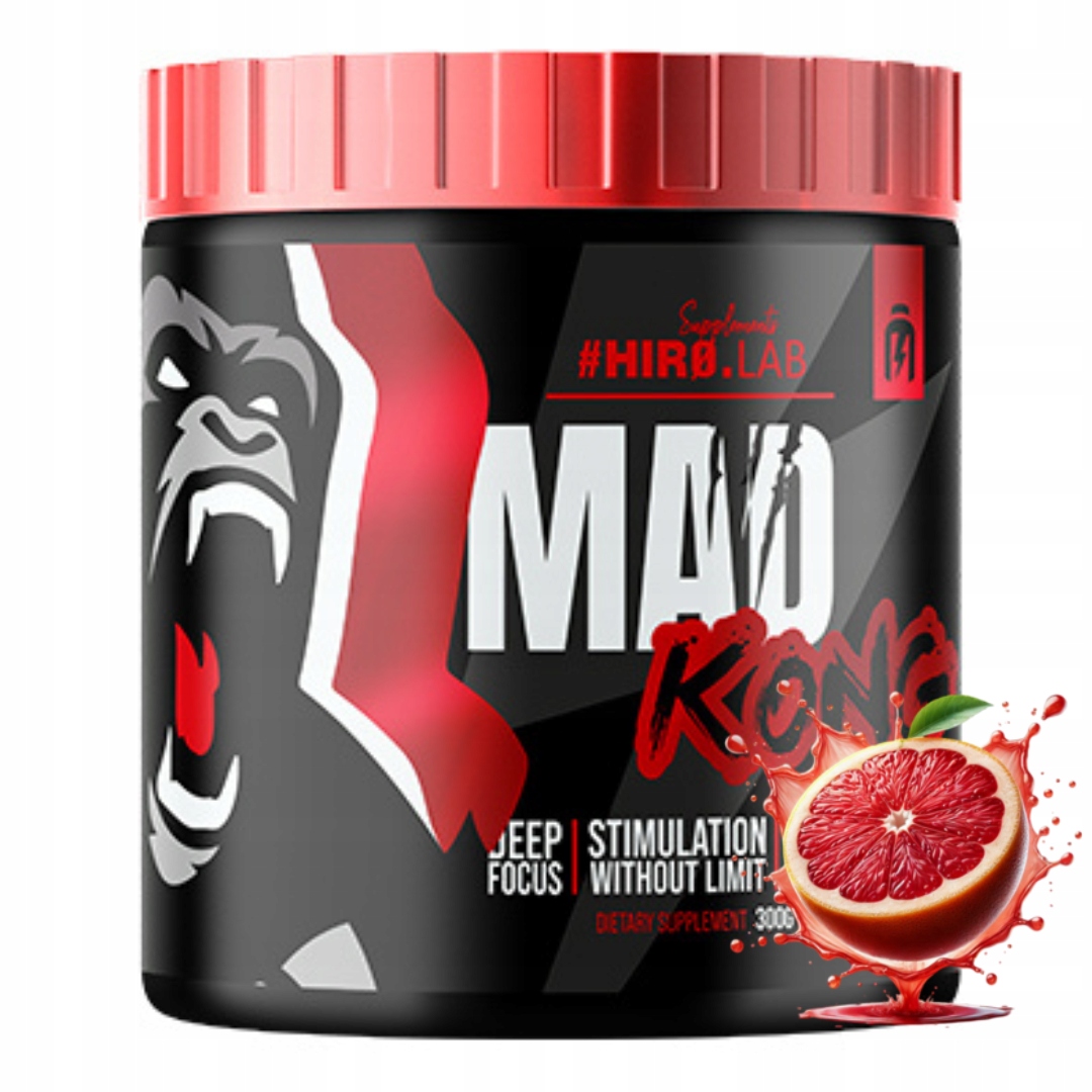 Hiro.lab Mad Kong 300g předtréninková preworkout pump stimulace kofeinu