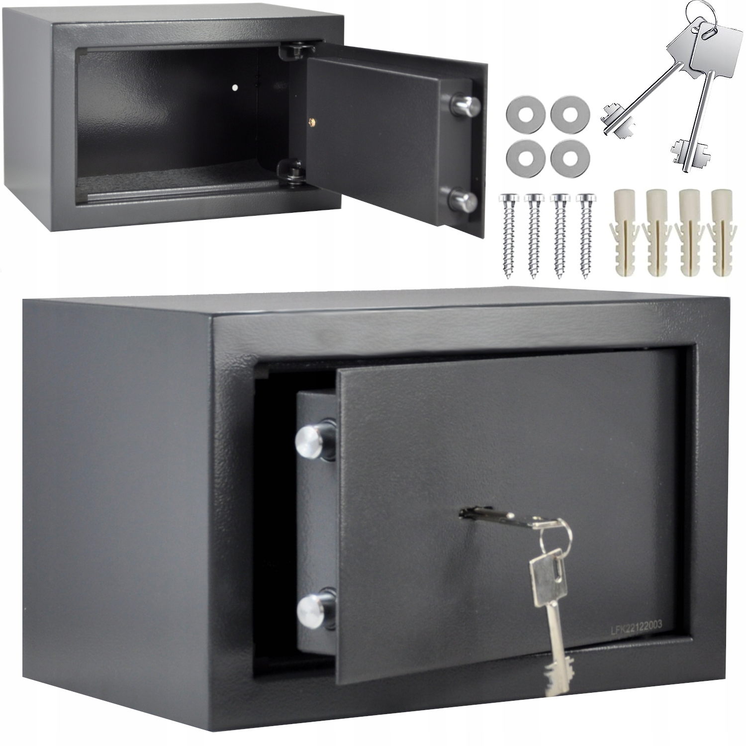 Sejf Domowy Skrytka Kasetka Do Biura Domu Na Klucz Mocny Solidny 6,2 kg