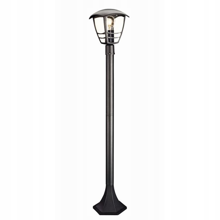 Osvětlovací sloupek čtvercový Philips E27 99,5 cm černý