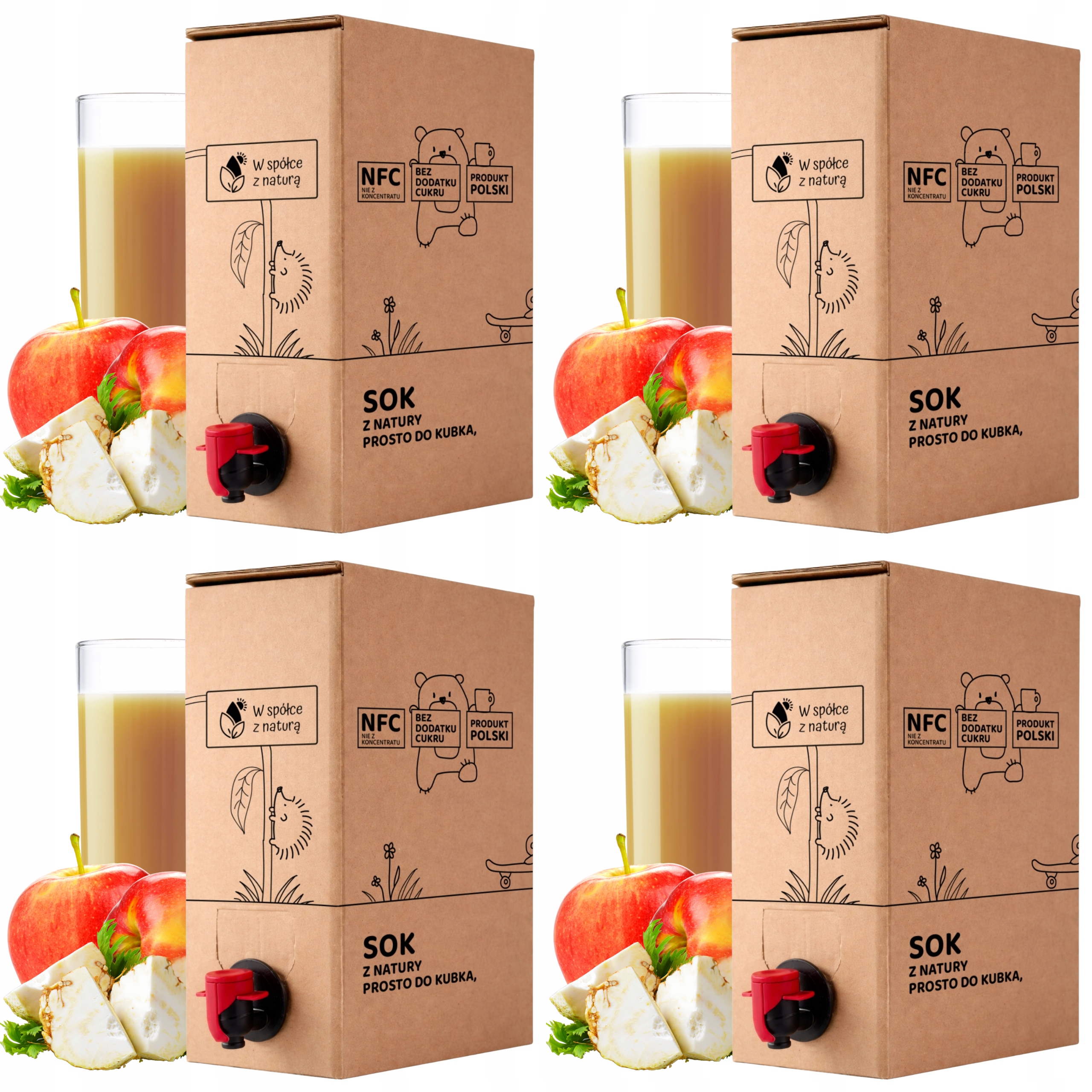 Sok z Jabłek i Selera 3l 100% Nfc Sok Jabłko-Seler 3l Bez Dodatków zestaw