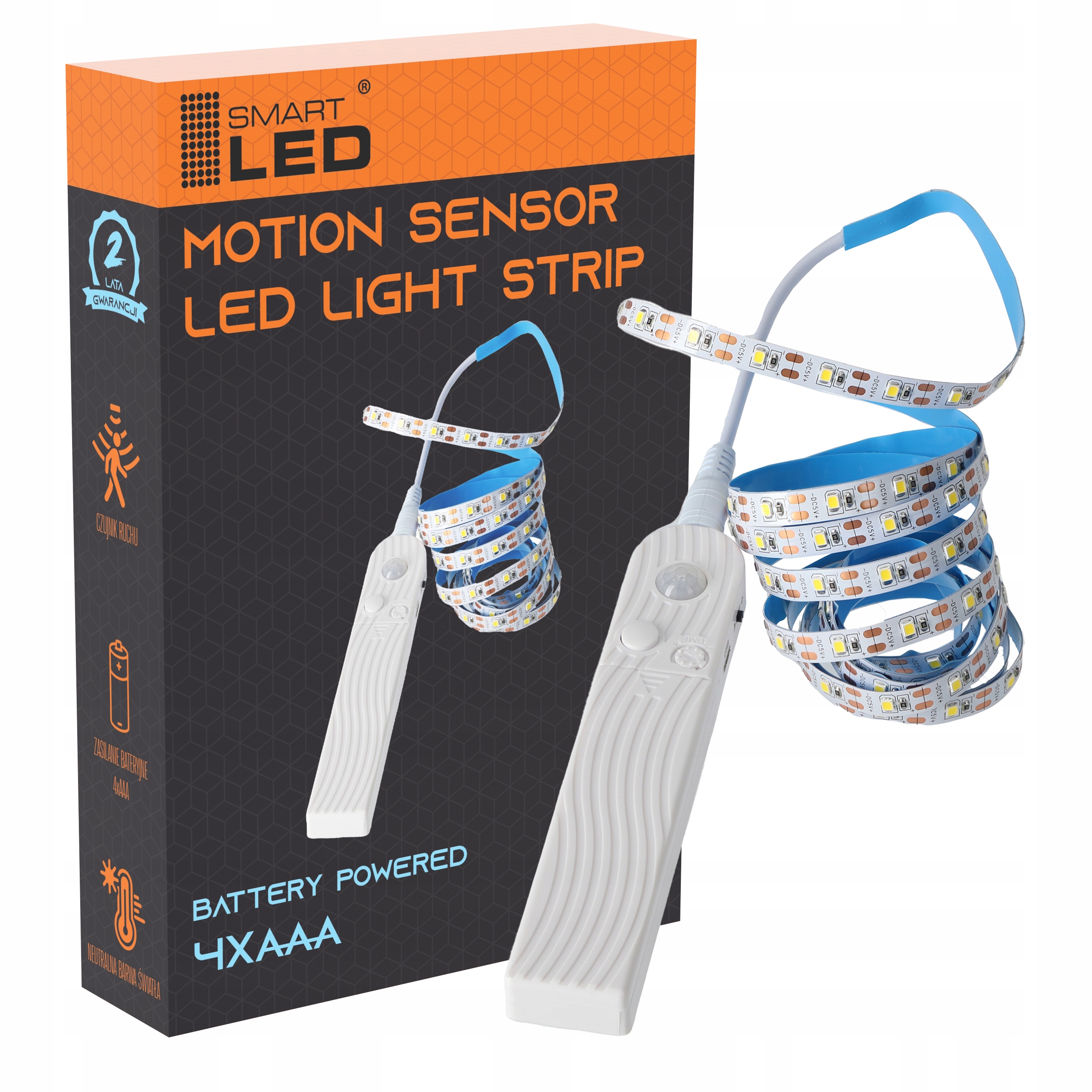 

Taśma Led lampka z czujnik ruchu na baterie Usb 2m