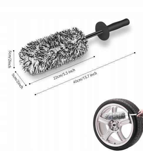 SZCZOTKA DO MYCIA OBRĘCZY FELG KÓŁ Z MIKROFIBRY Pojemność opakowania 1 ml