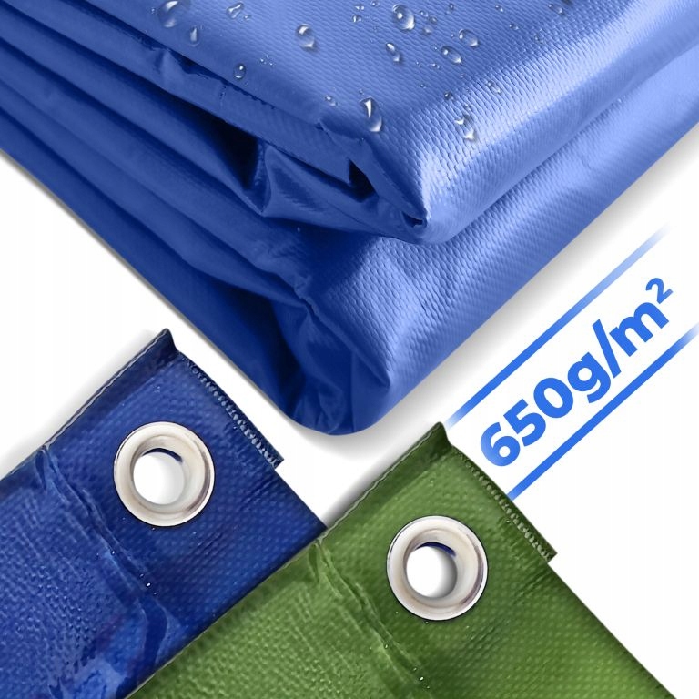 Jago Plachta 650 g/m², hliníková oka, modrá, 4 x 8 m