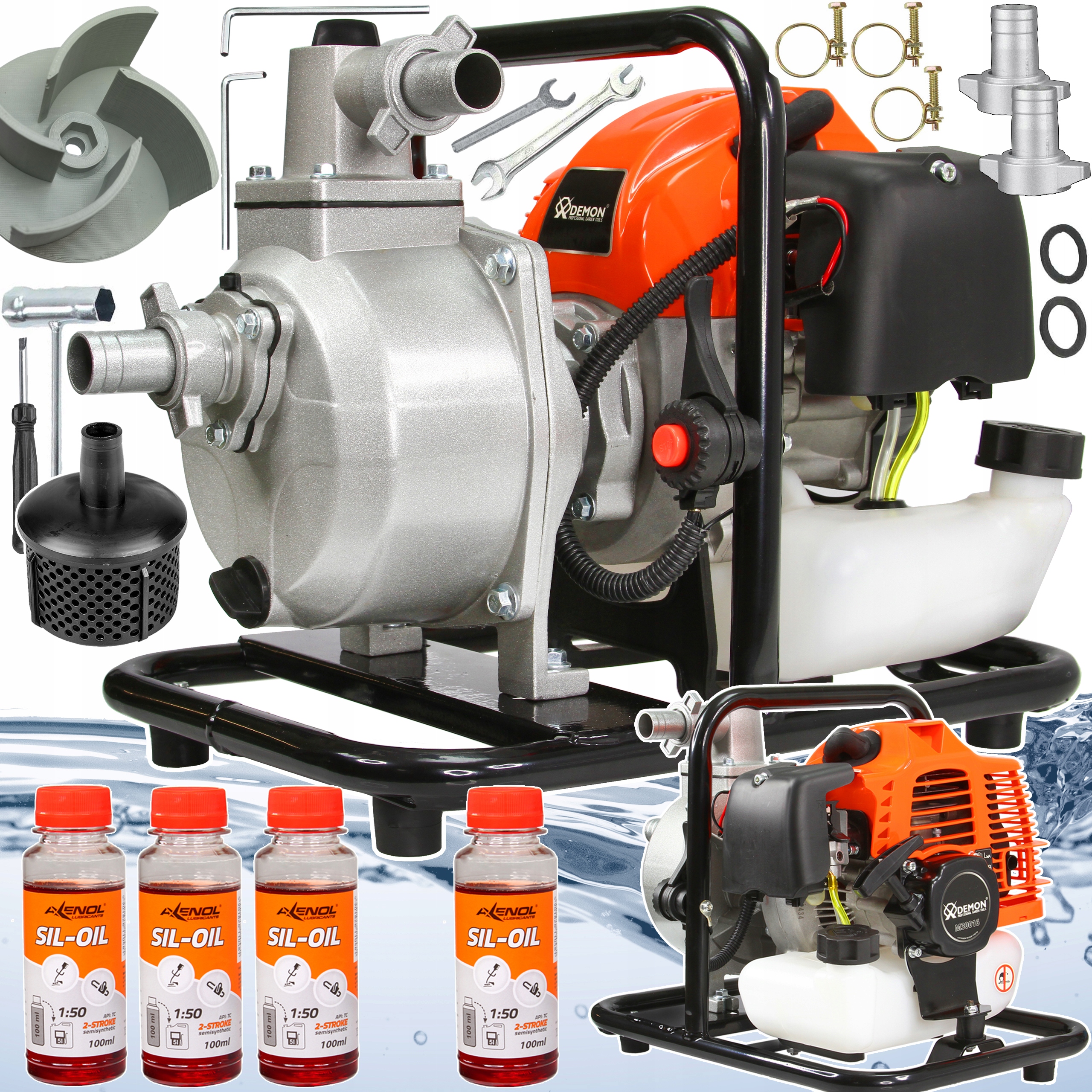 MOTOPOMPA SPALINOWA POMPA DO WODY 1' CAL + GRATIS