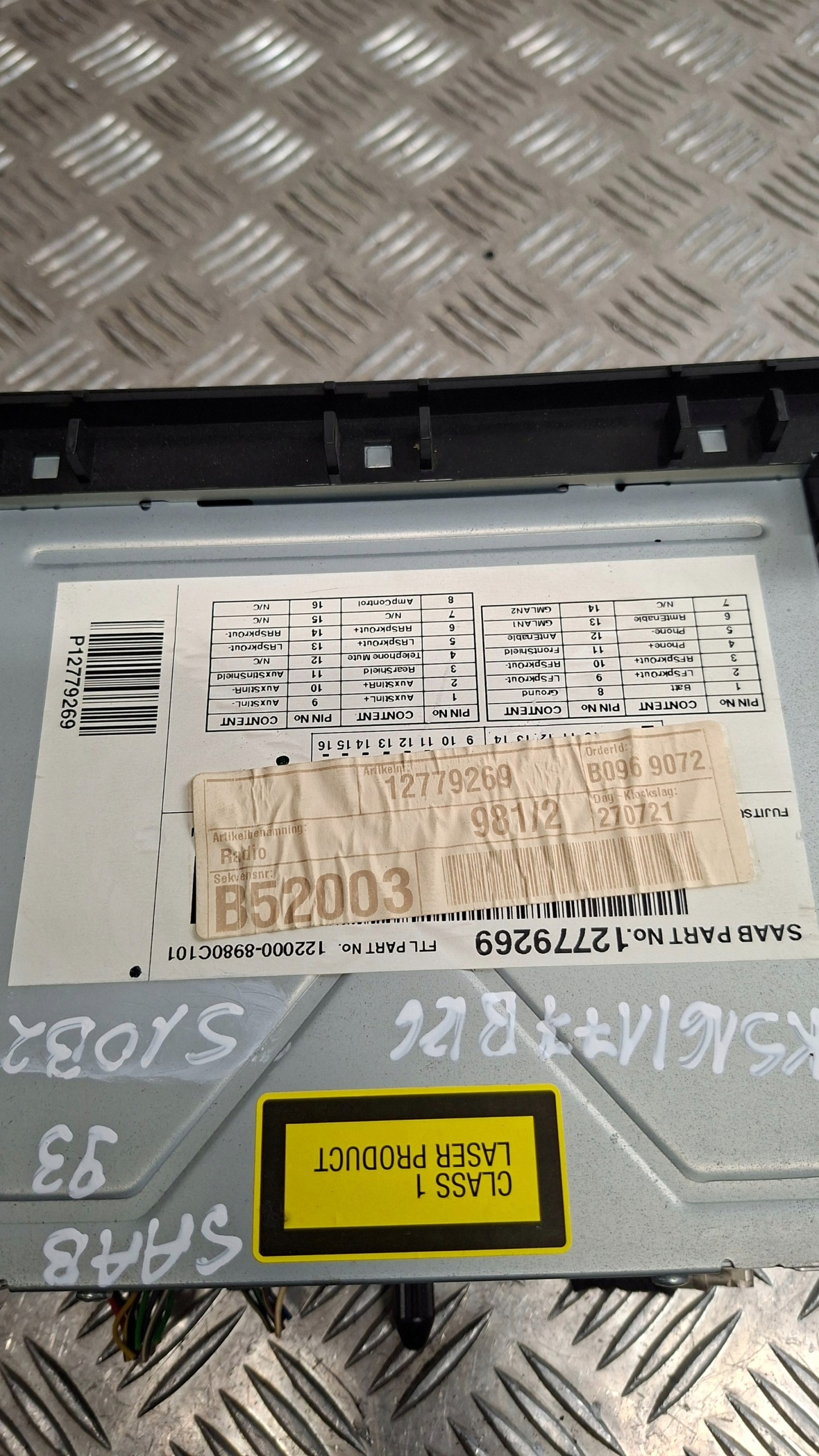 RADIO industrial SAAB 93