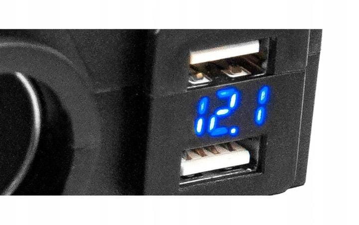 Motocyklowe gniazdo 2 x USB + gniaz zapal MUS06 Producent Extremestyle
