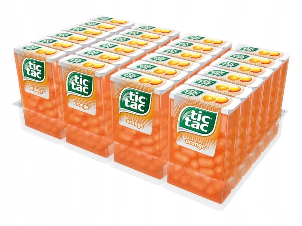 Levně Tic Tac Dražé s pomerančovou příchutí 18 g x 24 kusů