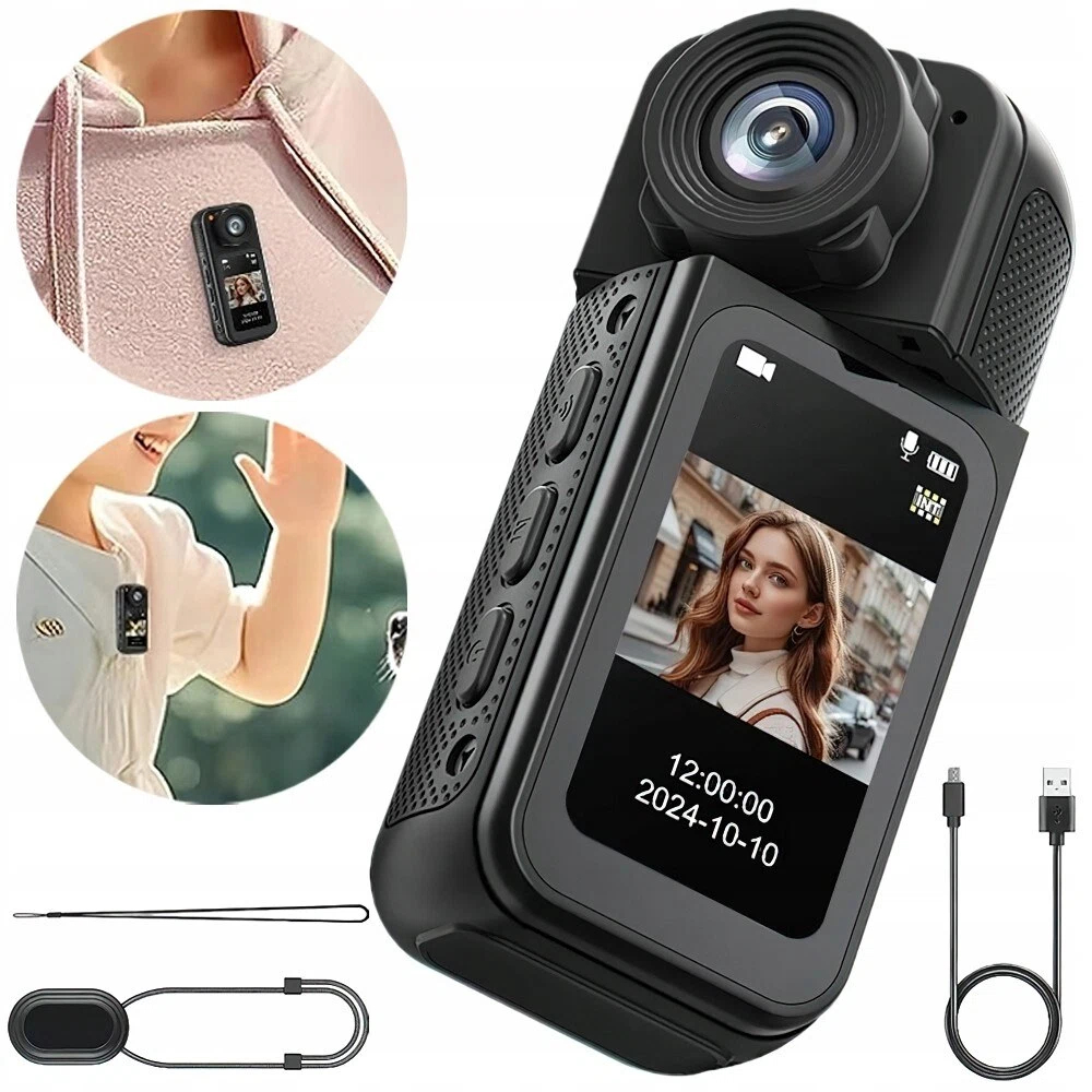 Mini kamera sportowa z WiFi, Hd 1080P uchwyt klips smyczka