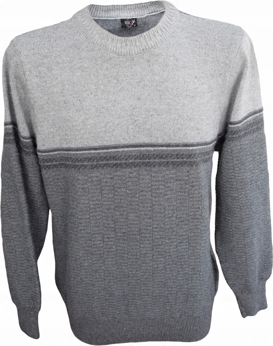 

03 031 Sweter Męski Półgolf Szary Roz. L