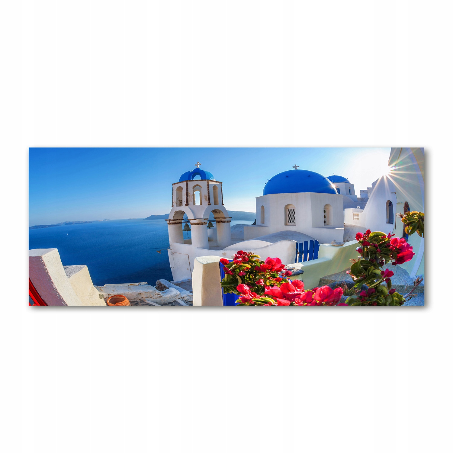 

Foto obraz szkło akryl Santorini Grecja 125x50 cm
