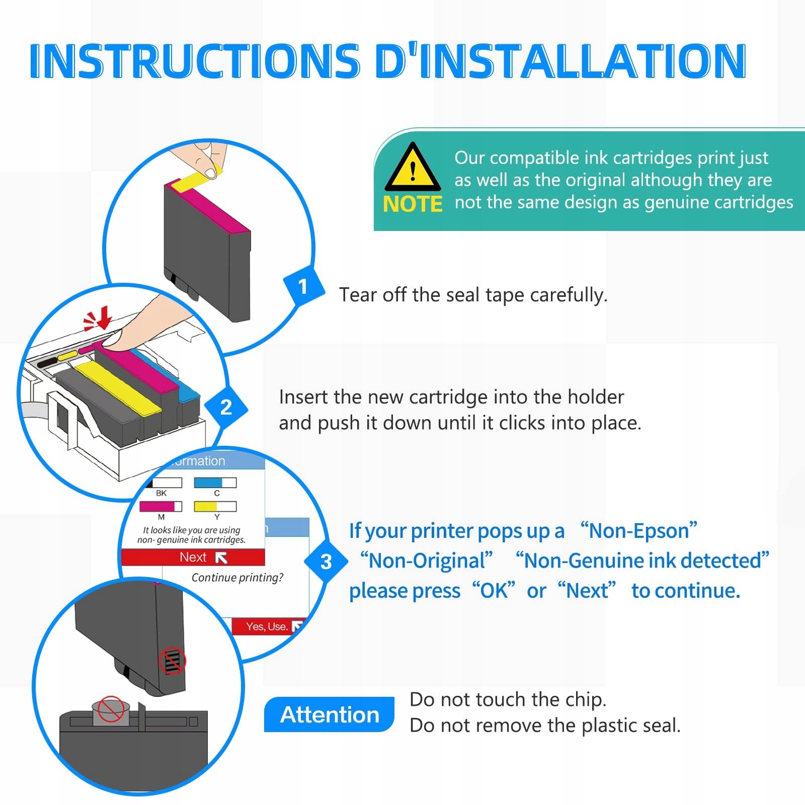 SANCTINK Tusze 502XL Do Epson XP-5100 XP-5105 WF-2860 WF-2865 6 Sztuk — miniatura 4