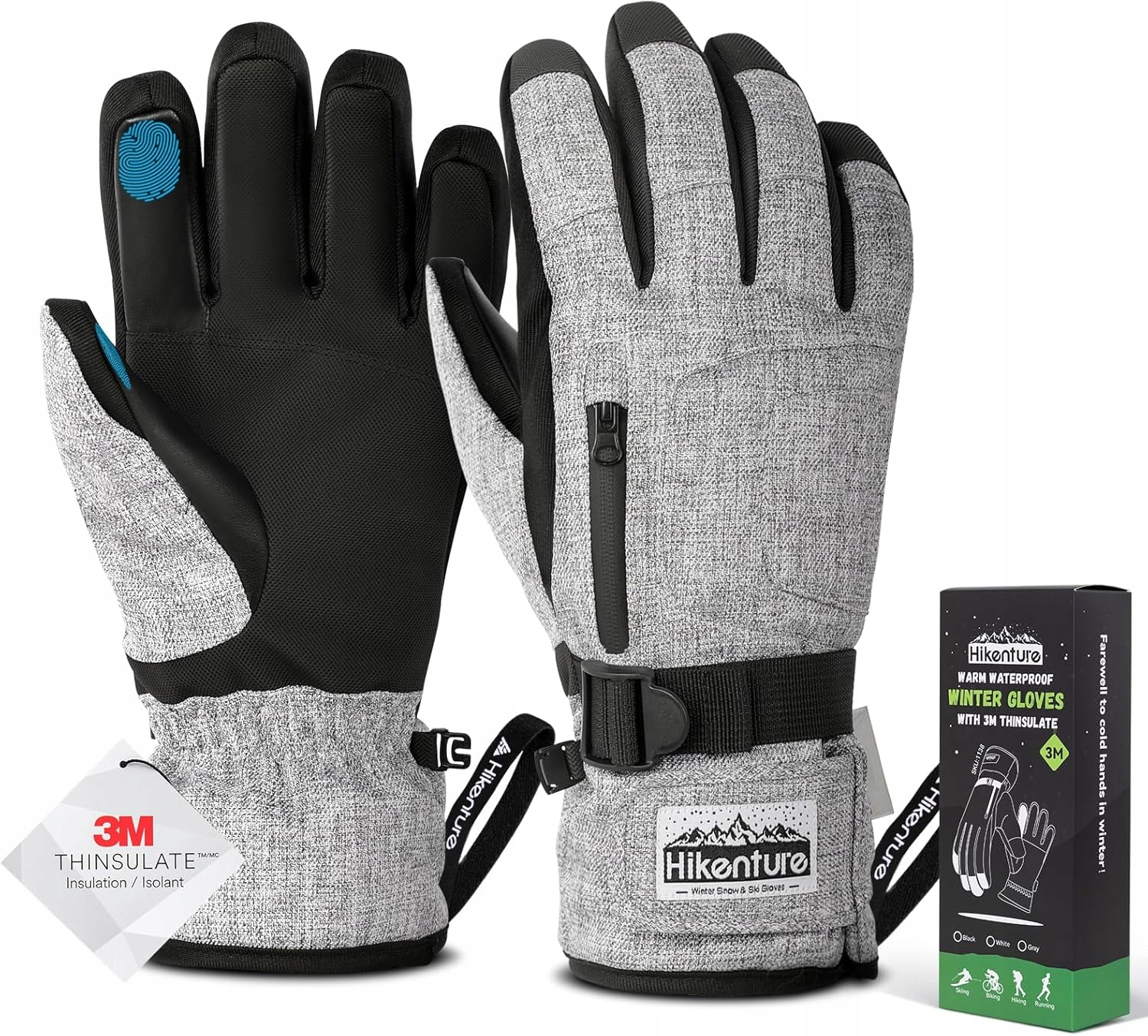 Z157 Hikenture Rękawiczki zimowe narciarskie unisex 3M r. L