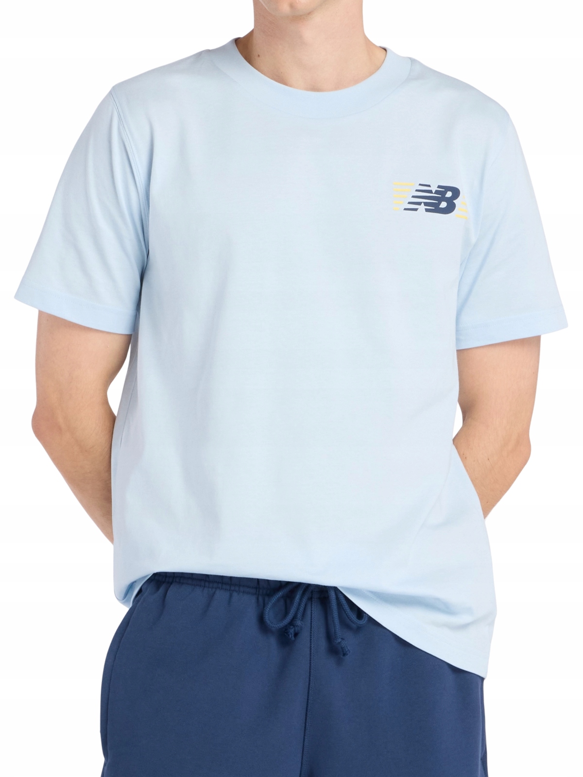 pánské tričko New Balance MT6179UMAA1 modrá sportovní bavlna L