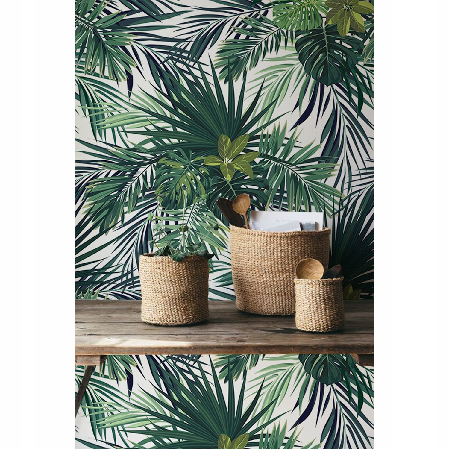 

Tapeta flizelinowa Tropikalne liście boho 152x104