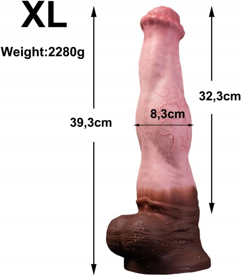 JIXAXE Duży Realistyczny Silikonowy Dildo Koński Z Przyssawką Dla Dorosłych — miniatura 2
