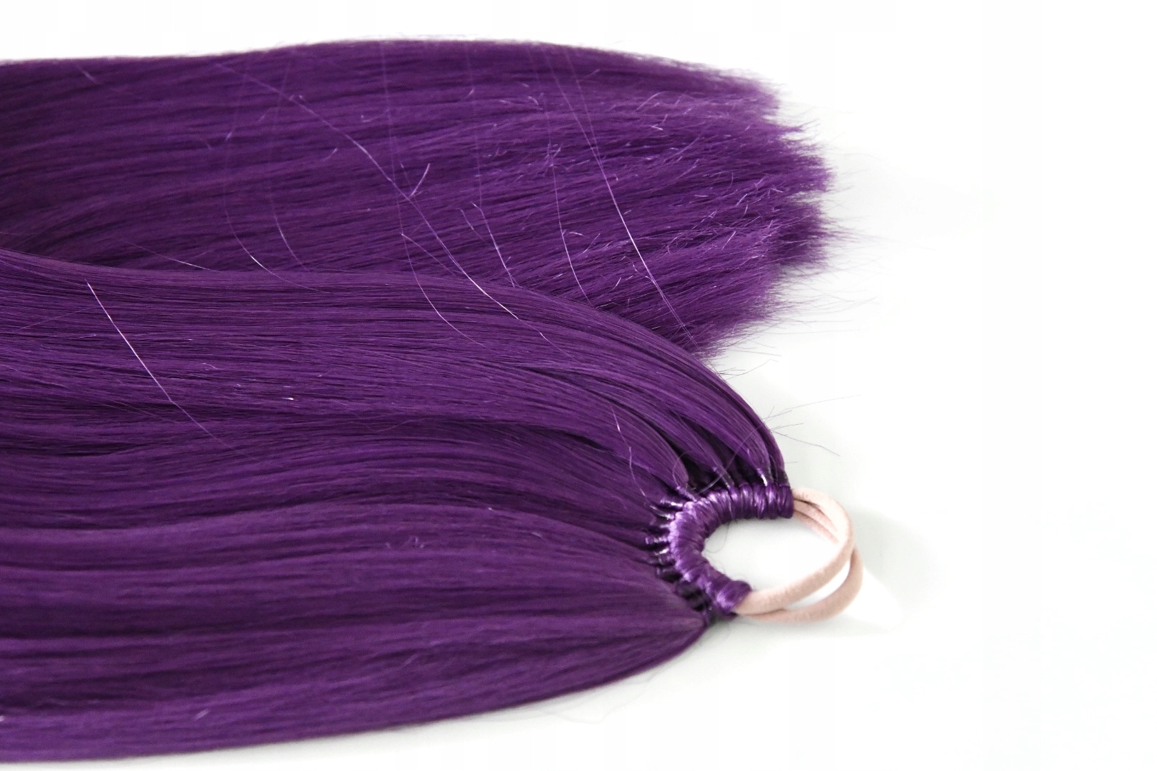 Culík na gumičce, prodloužení culíku tmavě fialový XL 160g