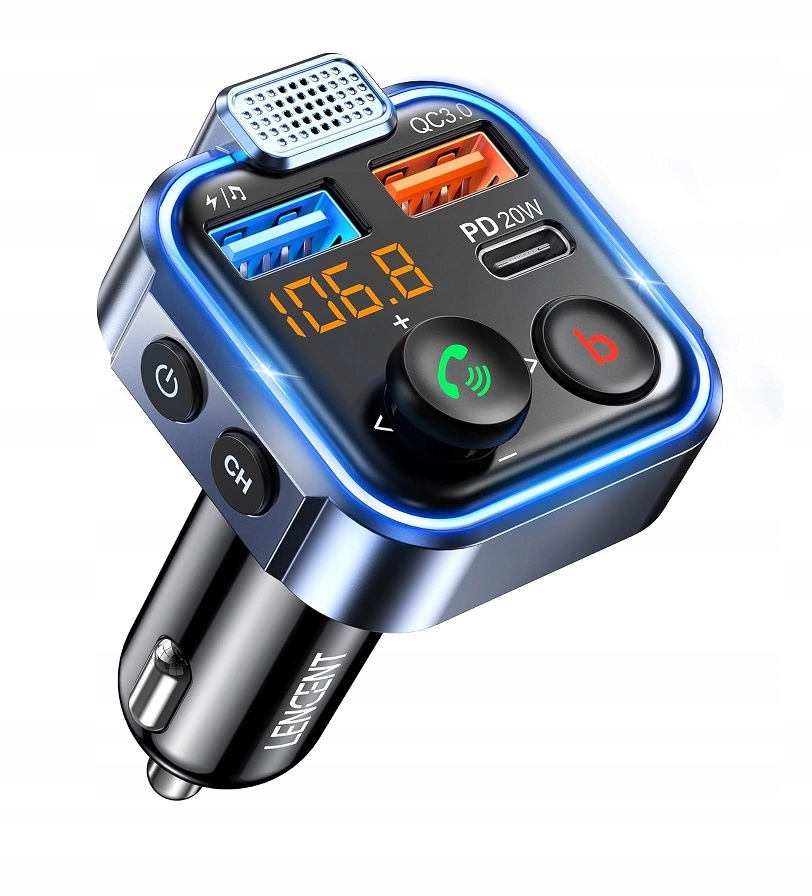 Lencent BT23 Nadajnik Fm Bluetooth Transmiter Samochodowy