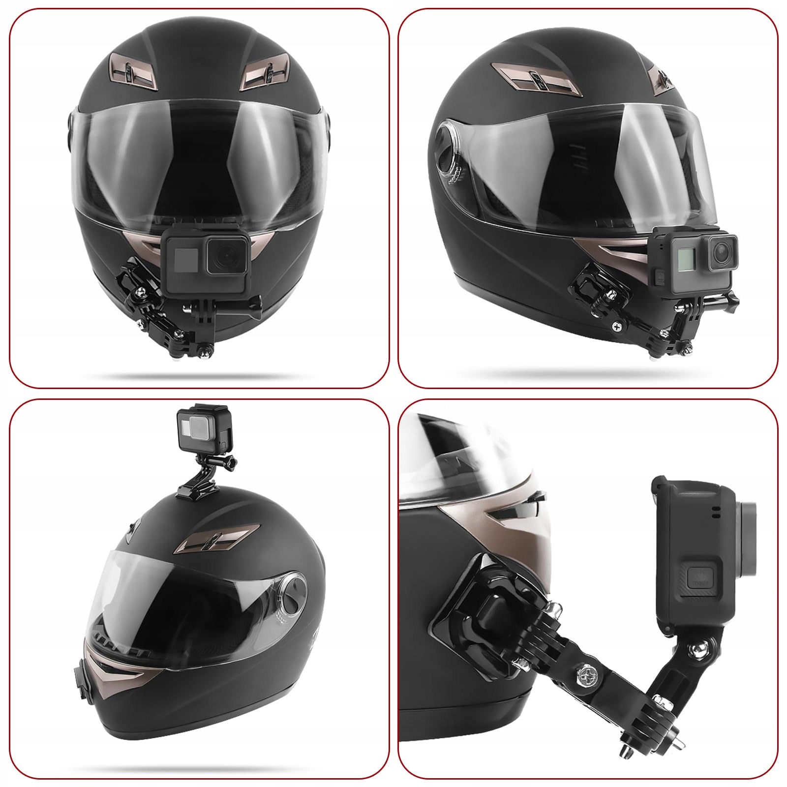 Zestaw 20 Uchwytów Na Kask Do GoPro Action Cam Z Padami 3M Helm MIKQKY — miniatura 4