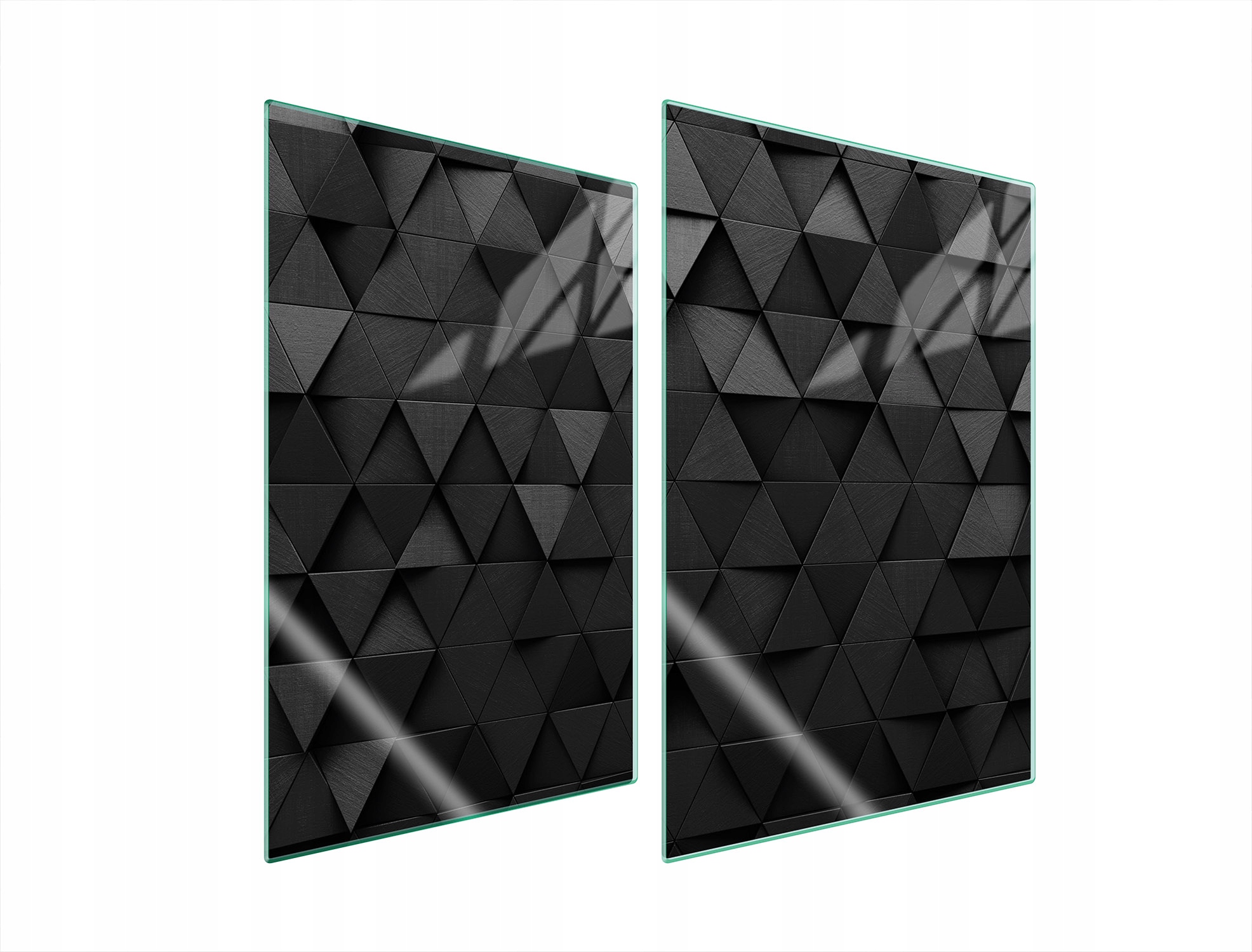Skleněná Ochranná Deska Do Kuchyně 2x35x52 Černé Tvrzené Sklo