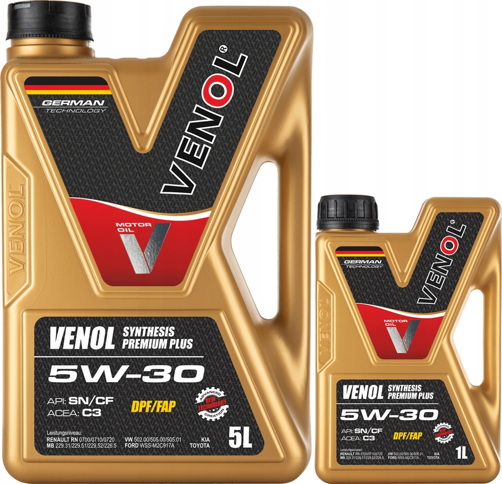 Olej Silnikowy Venol Synthesis Premium Plus 5W30 C3 505.00/505.01 6L