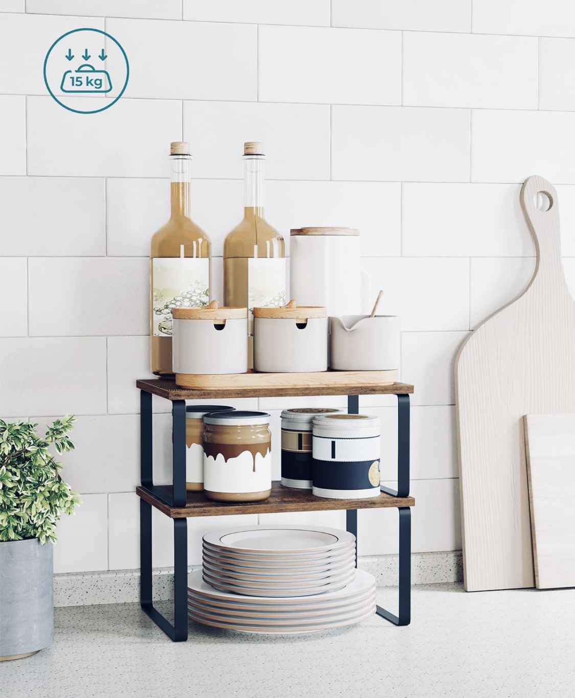 ZESTAW REAGŁ PÓŁKA NA BLAT BAMBUSOWA PODSTAWA SZAFKA NA PRZYPRAWY KUCHNI! Kod producenta PL