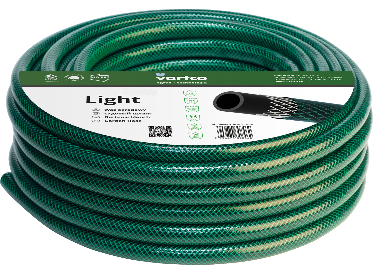 

Wąż Ogrodowy 10m 3/4'' Vartco Light 3 Warstwowy