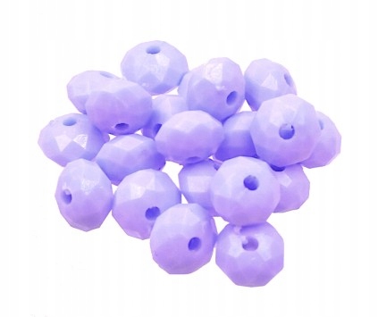 Koraliki Oponki Szlifowane Dyski 8mm 20szt Fiolet