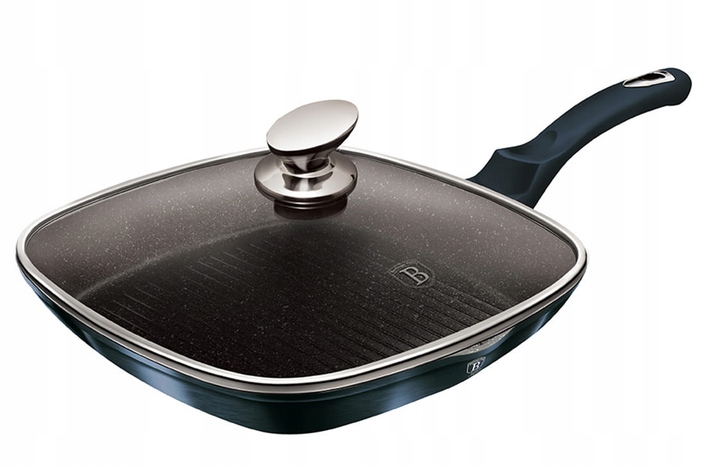 

Patelnia Grillowa Z Pokrywką 28CM Indykcja Gaz
