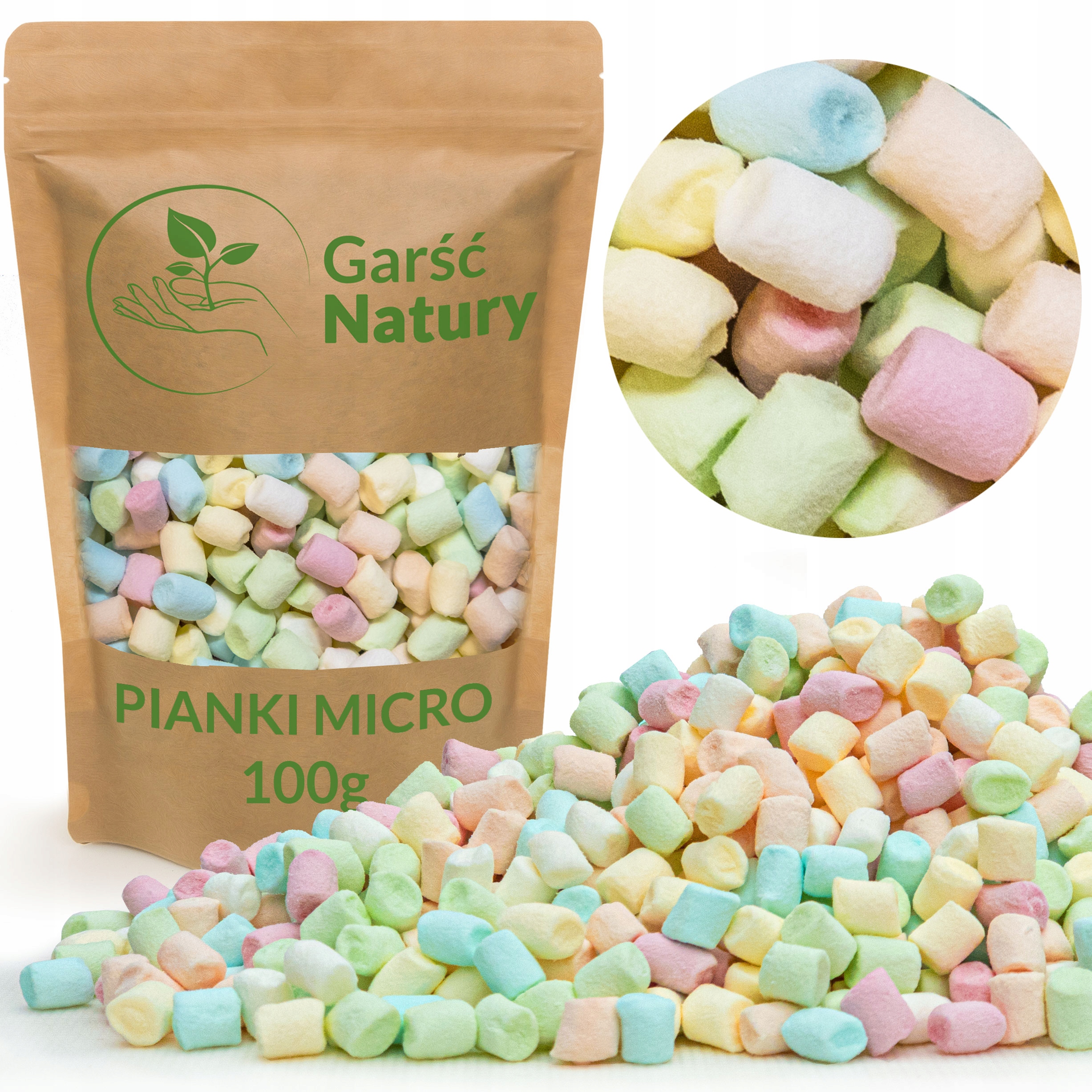 Posypka do lodów ciast deserów Marshmallow PIANKI