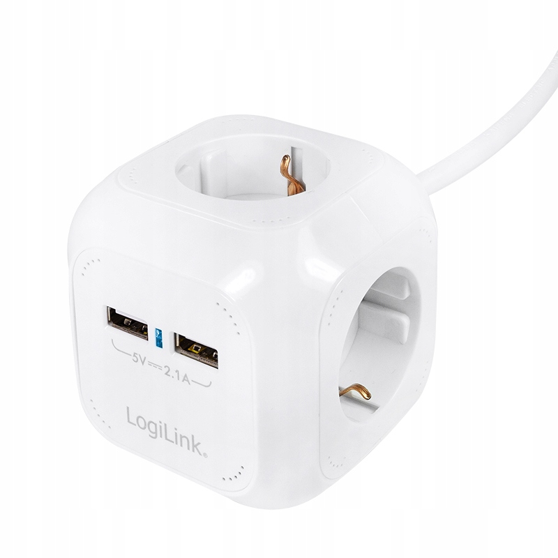 Listwa zasilająca Power Cube 4-kierunkowa,4x CEE 7/3 + 2x USB-A,1,4 m,biała EAN (GTIN) 4052792048087