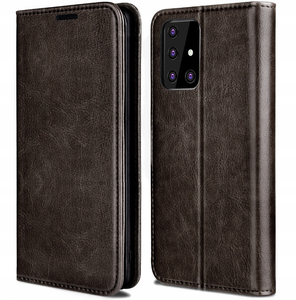 

Etui Skóra Na Magnes + Szkło do Samsung Galaxy M51