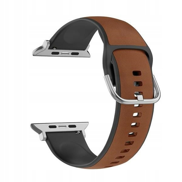 Beline pasek Apple Watch Silico Leather 38/40/41mm brązowo-czarny box