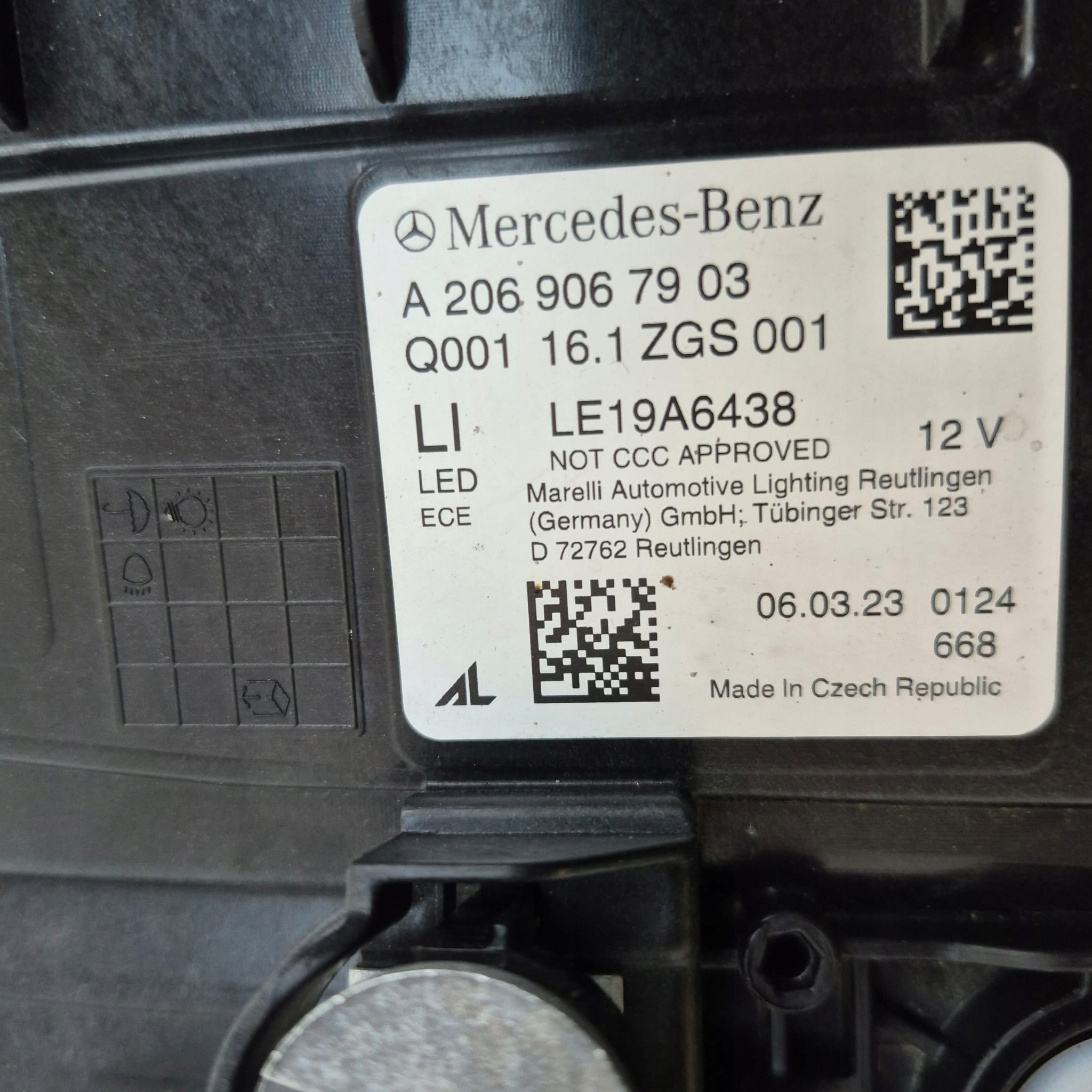 MERCEDES C KLASA W206 21- light left front front FULL LED DIGITAL LIGHT
