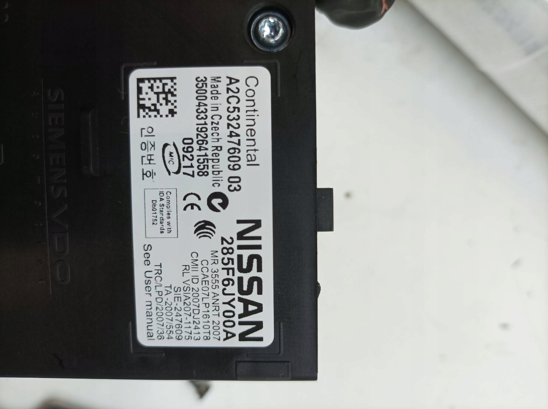 Lecteur usb cartes 285F6JY00A Renault Koleos et (2007- )