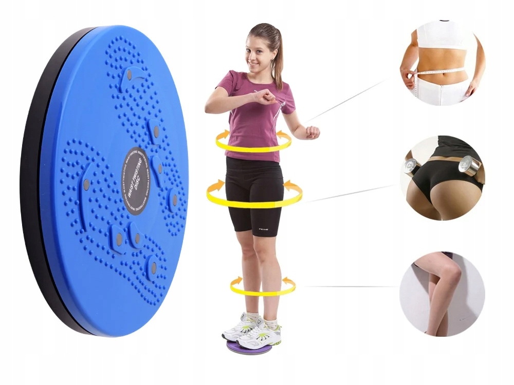 TWISTER OBROTOWY DO ĆWICZEŃ MASAŻ STÓP FITNESS Z WYPUSTKAMI 360 MAGNESY Model 14453_N