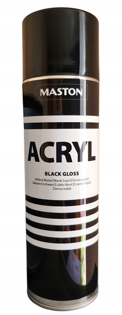 Maston Lakier Akrylowy Czarny Połysk 500 ML