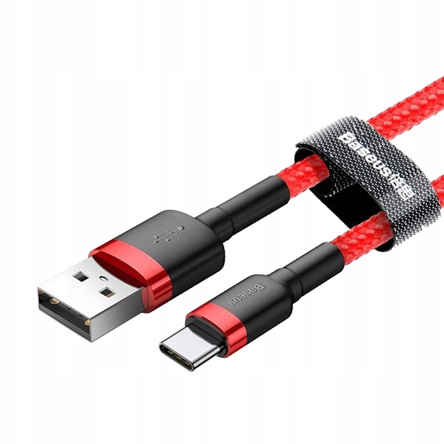 Nylonowy kabel USB-A - USB-C Baseus Cafule Quick C Długość przewodu 1 m