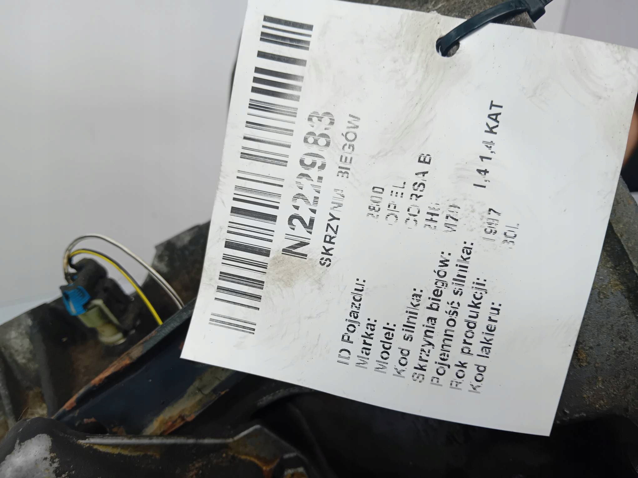 gearbox, 1.4 59 KM OPEL CORSA B