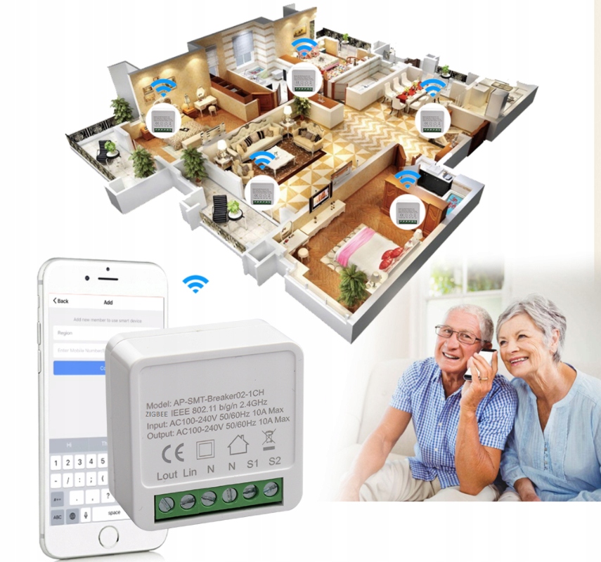 Pojedynczy MINI dopuszkowy włącznik Zigbee TUYA Kod producenta Moduł Tuya Włącznik Zigbee