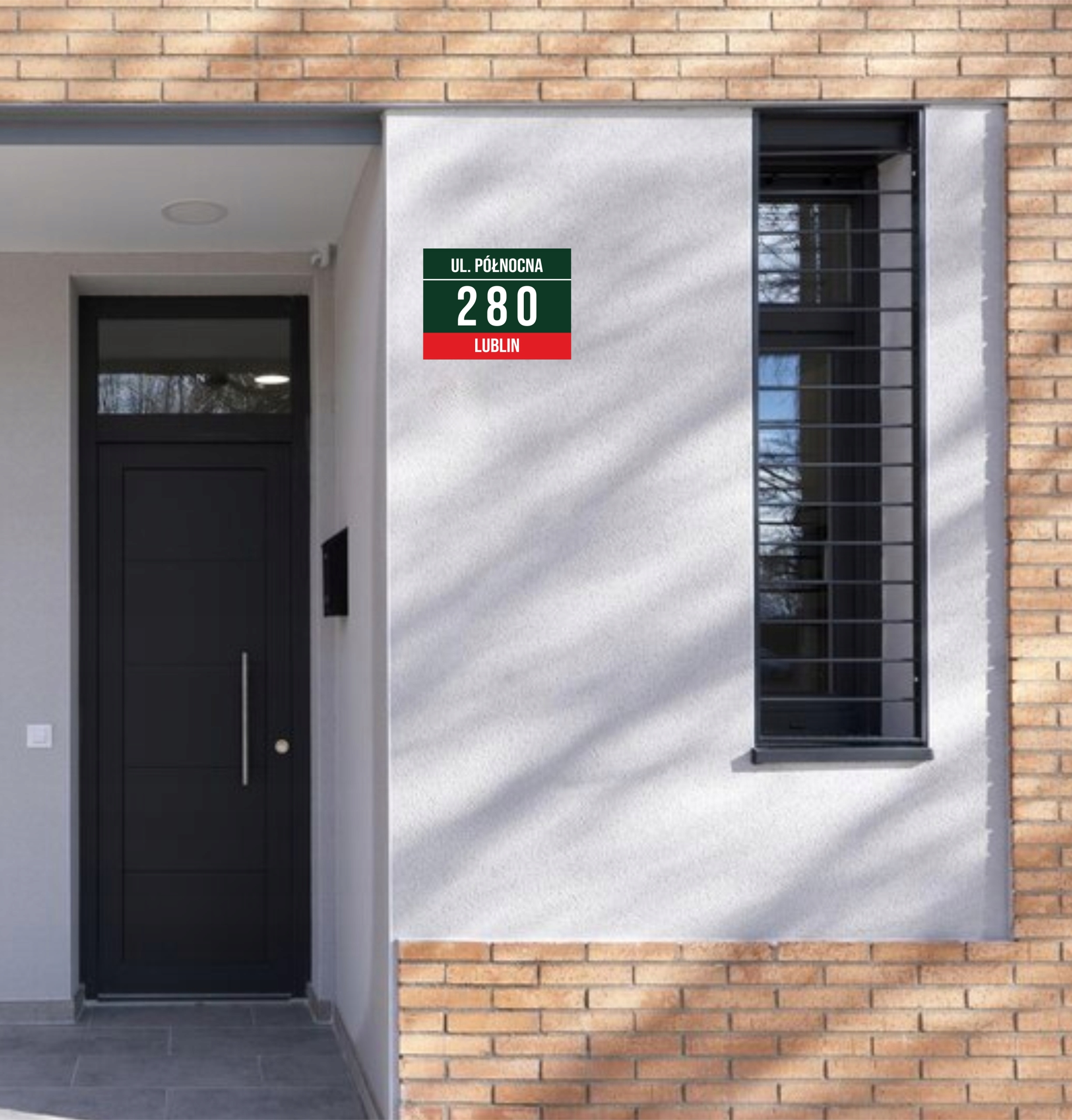 NUMER DOMU TABLICZKA ADRESOWA z numerem domu tablica 40x30 cm PCV Marka inna