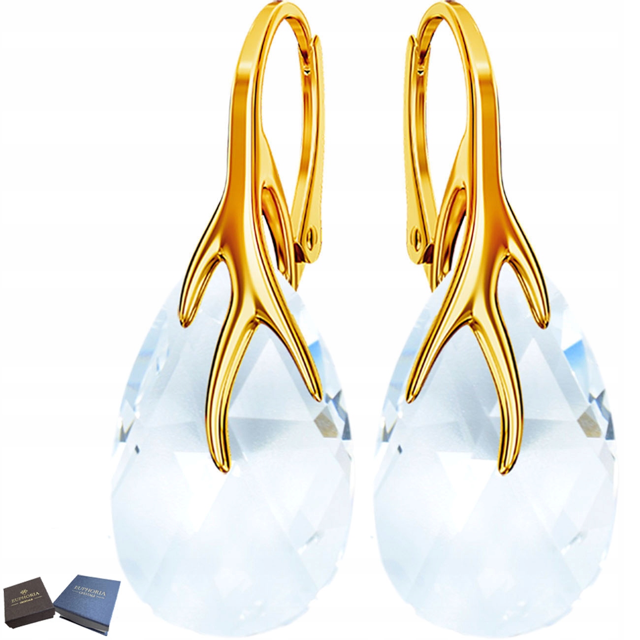 Zlaté Stříbrné Náušnice 925 Závěsné Stříbrné šperky pro ženy Dárek