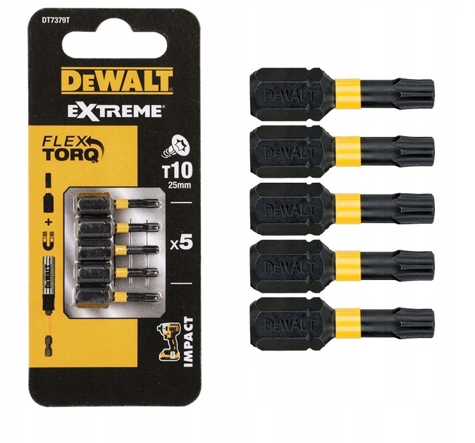 

DeWalt bity udarowe T10 25mm Torsion 5szt DT7379T