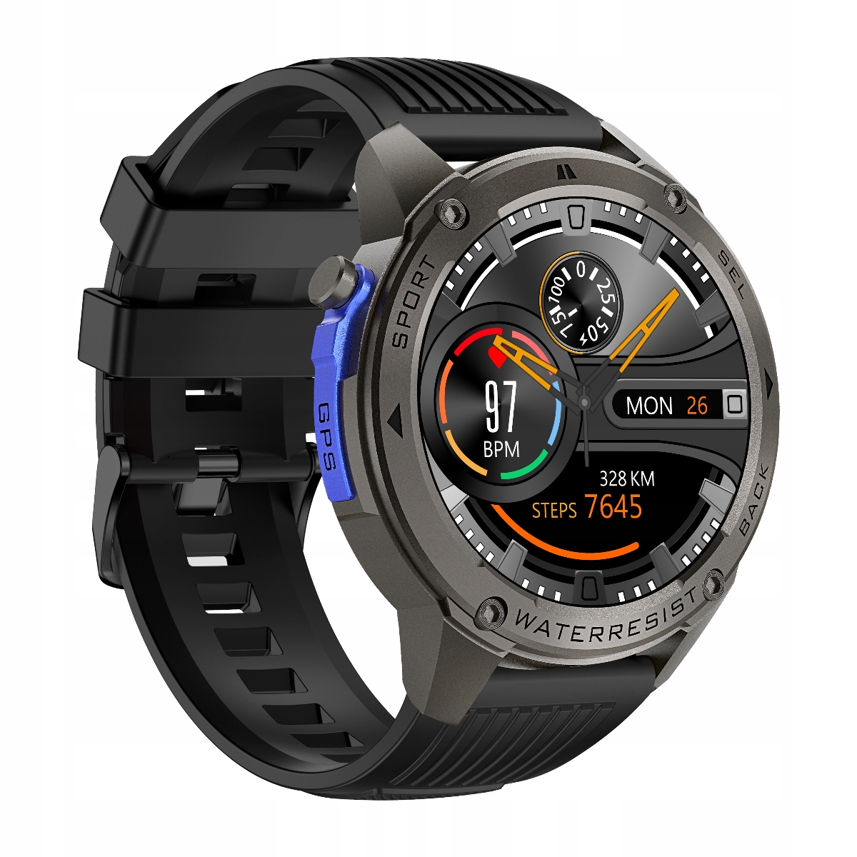 Smartwatch Zegarek Męski Polskie Menu Gps Wodoodporny Amoled Tracer GP-Fit2