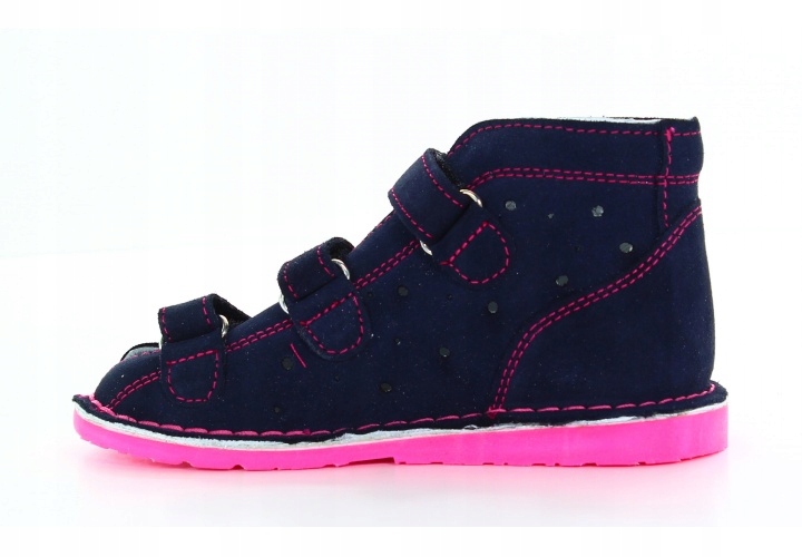 Danielki kapcie profilaktyczne TA125 granat fluo F rozmiar 25 Rozmiar (new) 25