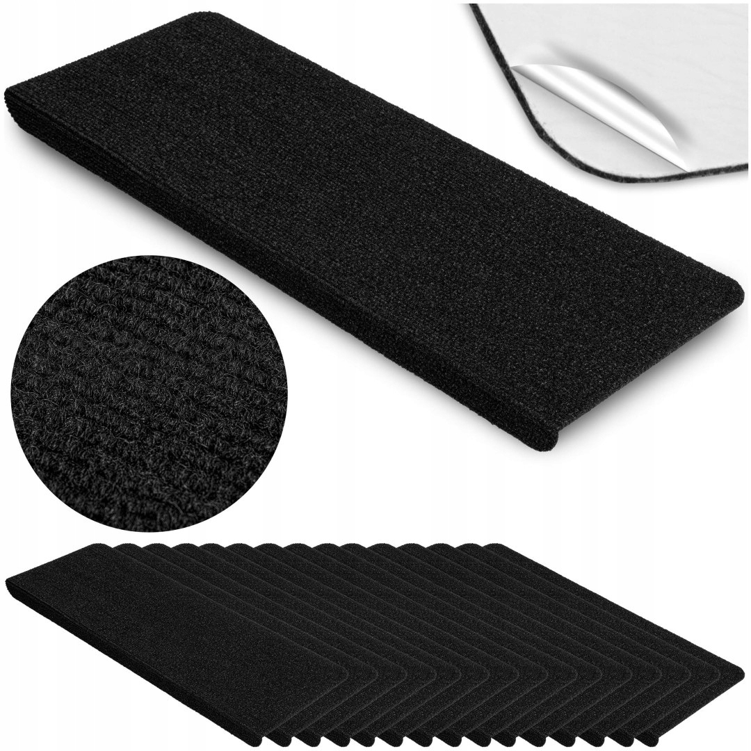 Adria černé rohože na schody 1 5 kusů