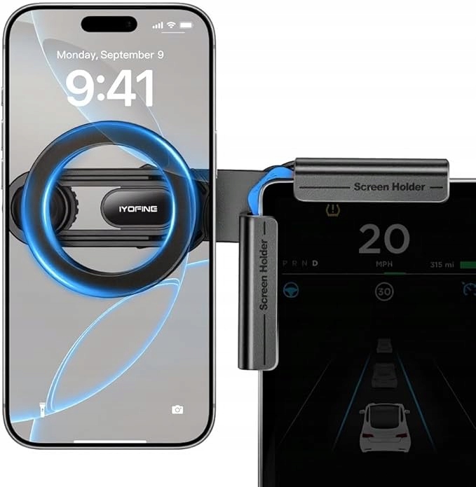 2025 Nowy Tesla Model Magnetyczny uchwyt samochodowy na telefon Bezprzewodowa ładowarka samochodowa